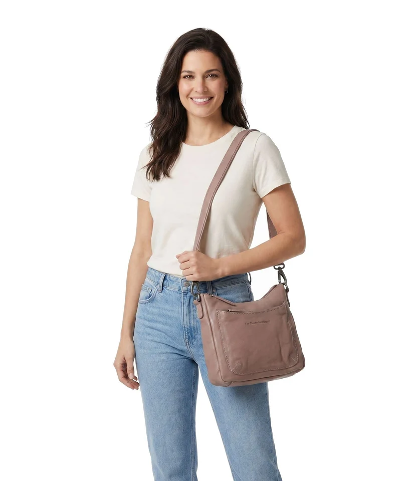 The Chesterfield Brand Washed Waxed Cow Caroline Sac bandoulière lavender lilac