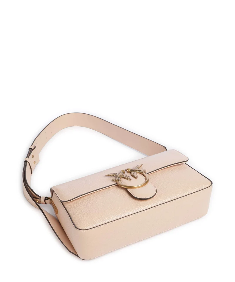 Pinko Love One Classic Slouchy Sac porté épaule light pink/antique gold
