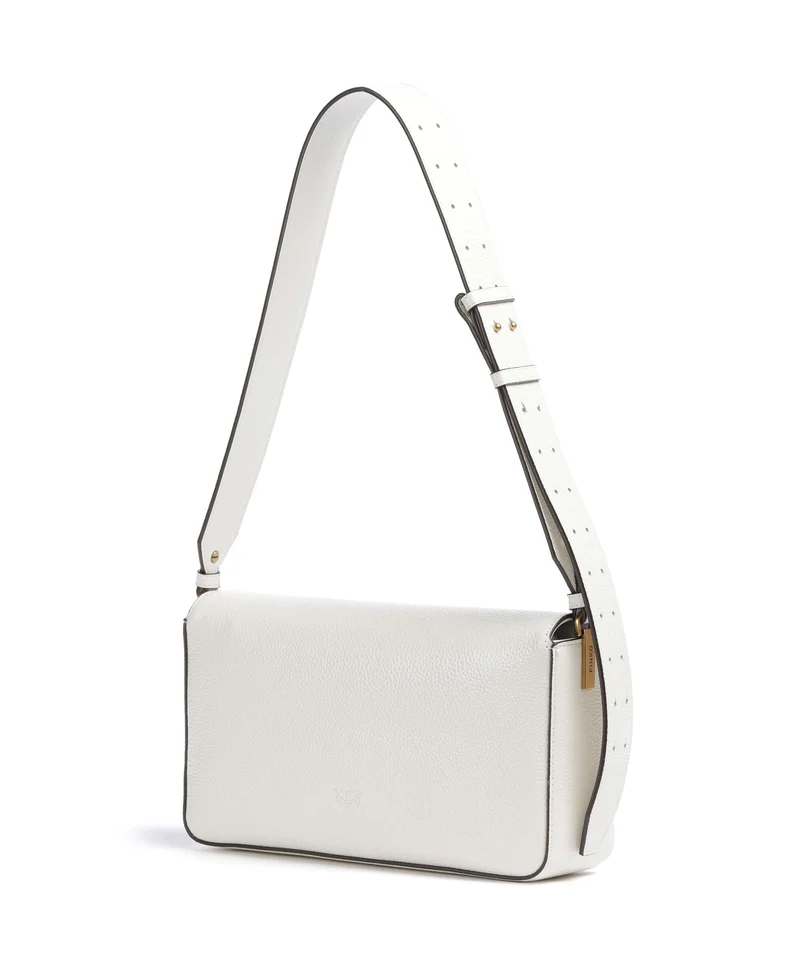 Pinko Love One Classic Slouchy Sac porté épaule bianco nembo/antique gold