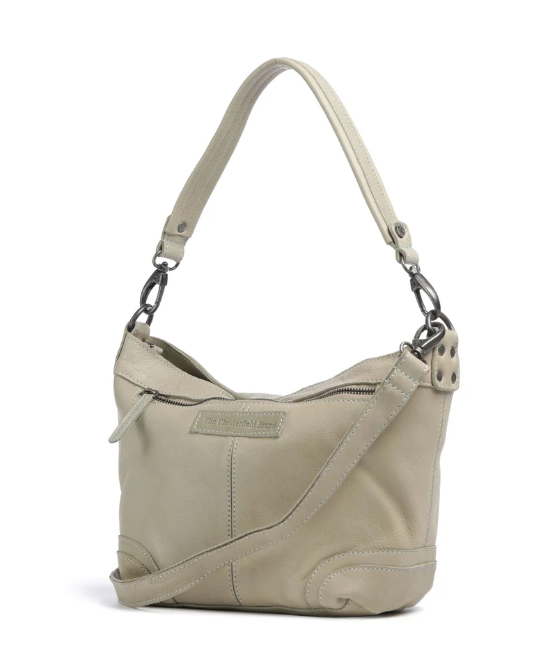 The Chesterfield Brand Washed Waxed Cow Lucy Sac porté épaule ocean green