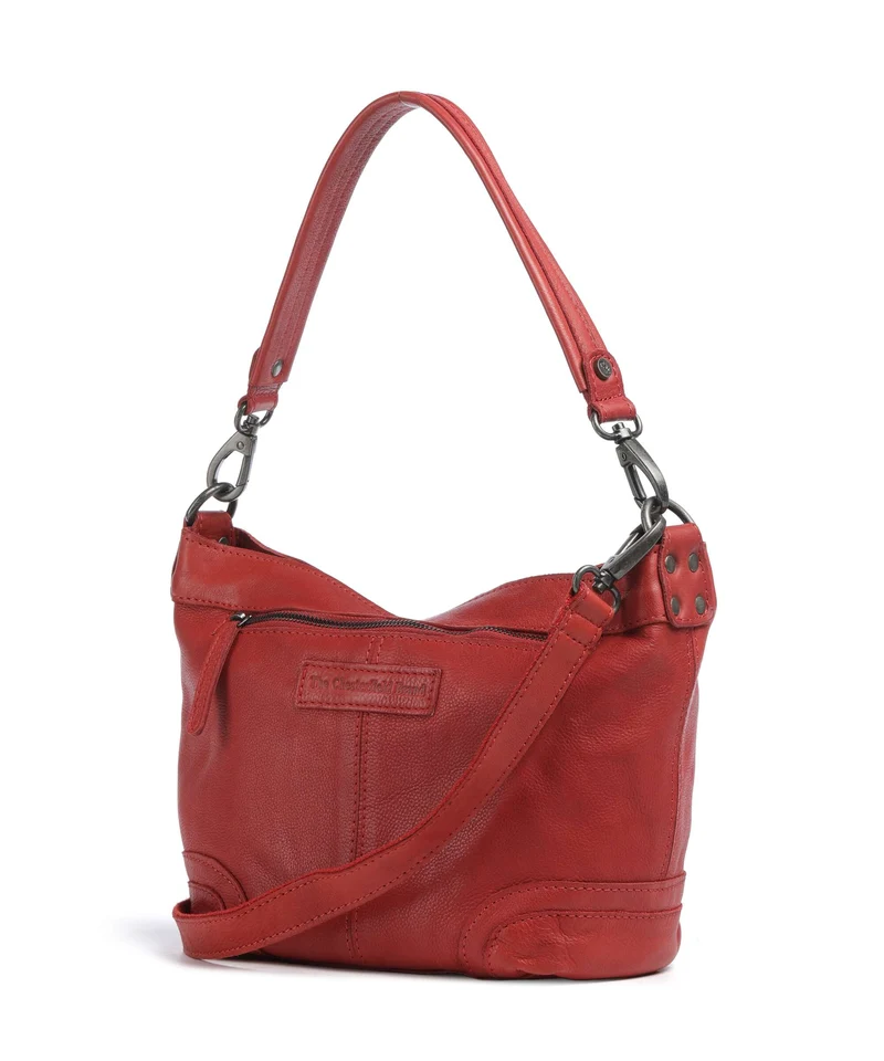 The Chesterfield Brand Washed Waxed Cow Lucy Sac porté épaule red