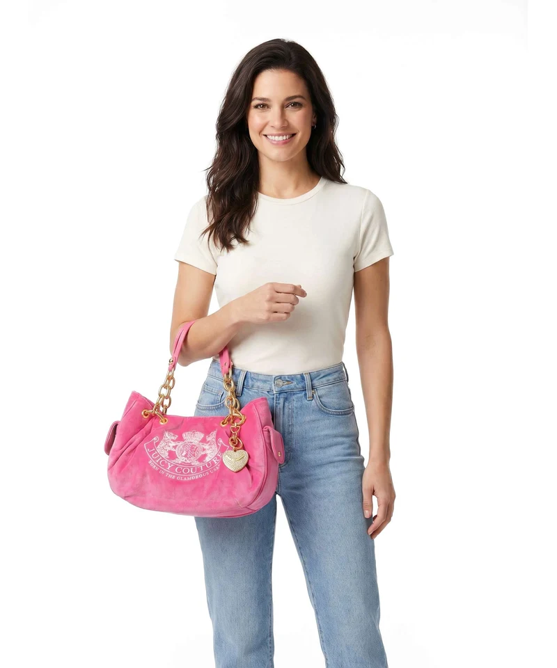 Juicy Couture Daydreamer Classic Crest M Sac fourre-tout pink yarrow