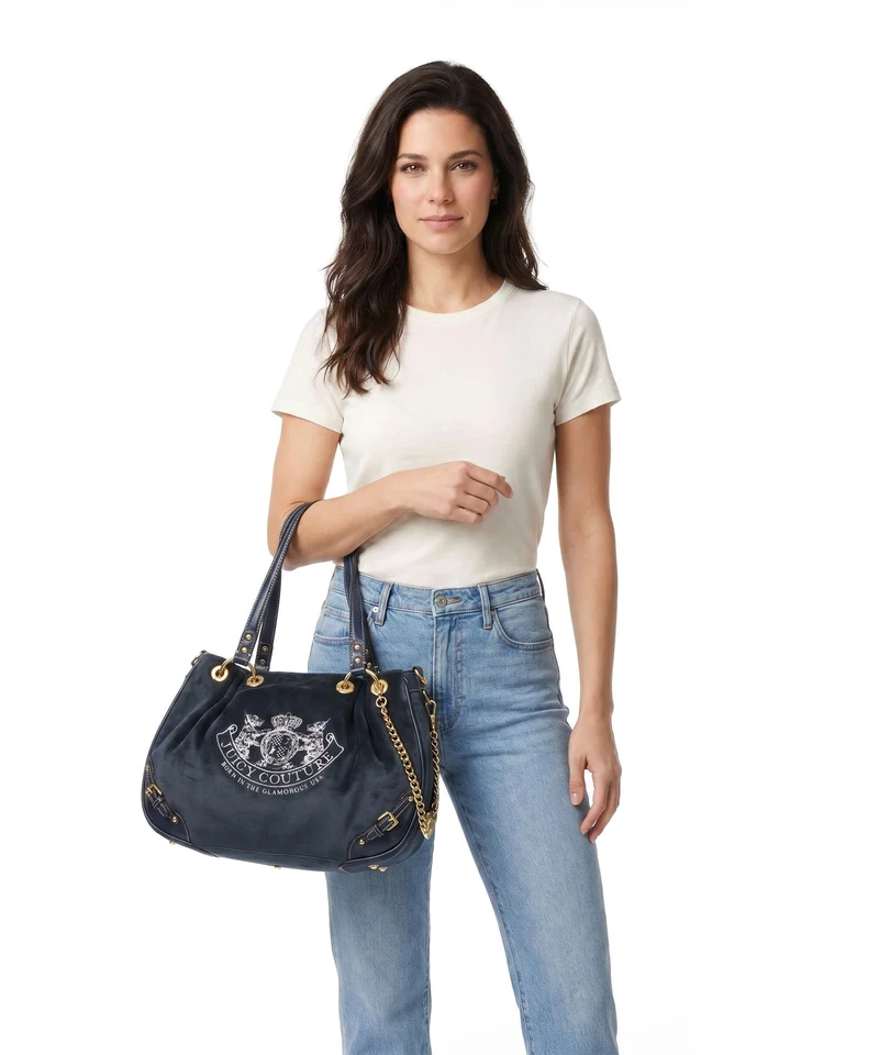 Juicy Couture Twig Narrative Velvet M Sac fourre-tout blue depths