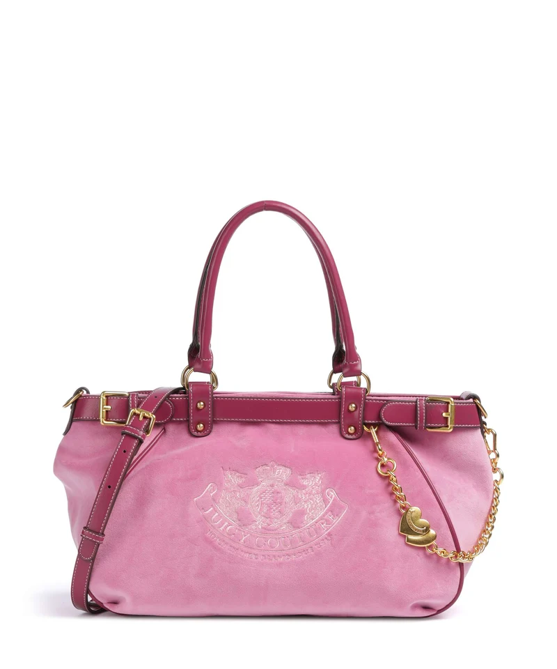 Juicy Couture Twig Narrative Velvet L Cabas super pink