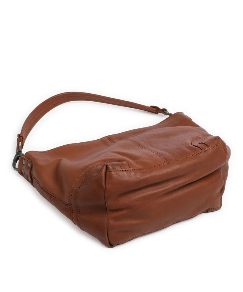 The Chesterfield Brand Washed Waxed Cow Lucy Sac porté épaule cognac