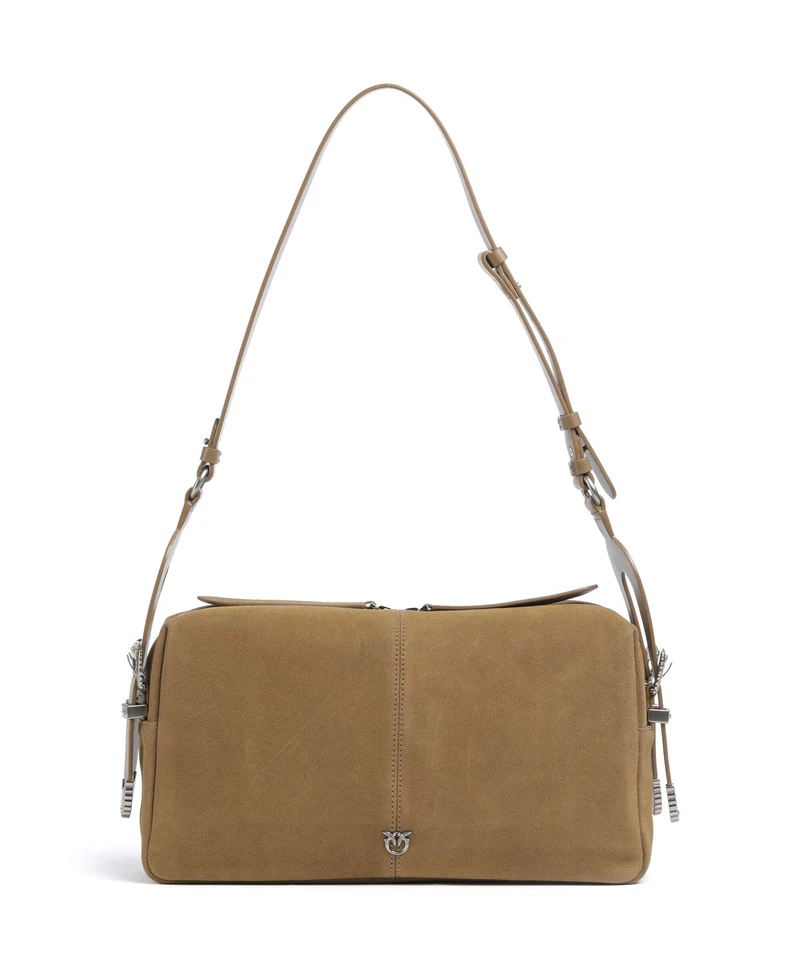 Pinko 24 Classic Sac porté épaule verde canguro/old silver