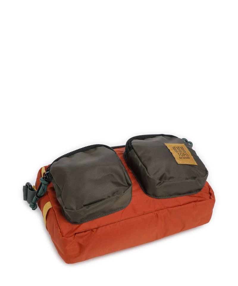 Topo Designs Block Sac bandoulière woodland/terracotta