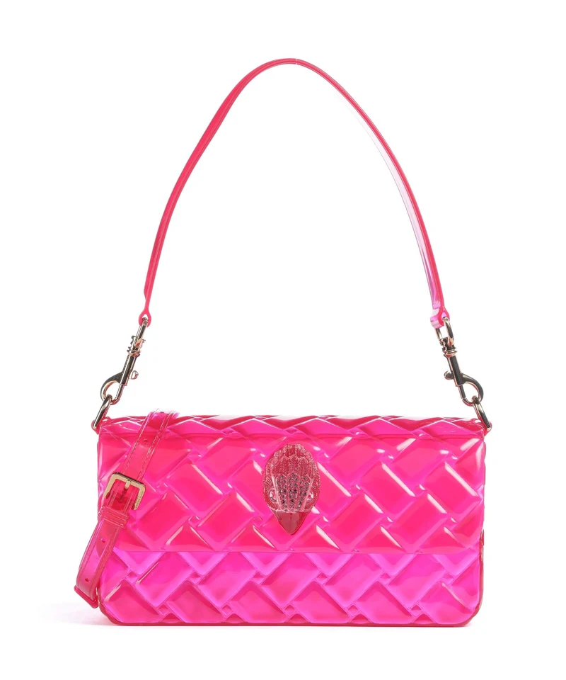 Kurt Geiger Jelly Kensington Sac porté épaule fuchsia