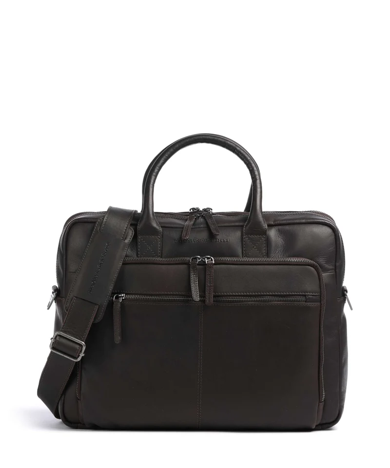 The Chesterfield Brand Wax Pull Up Cow Tacama Sac d'ordinateur brown