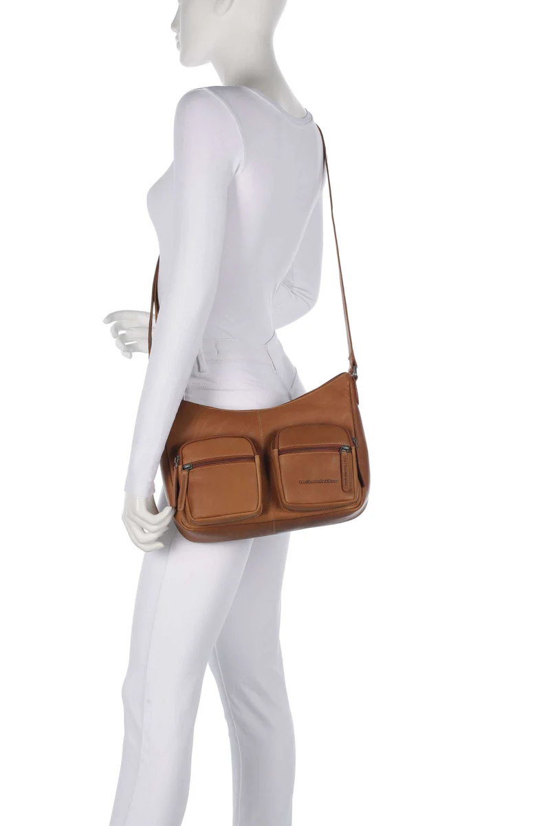 The Chesterfield Brand Wax Pull Up Cow Valenora Sac porté épaule cognac