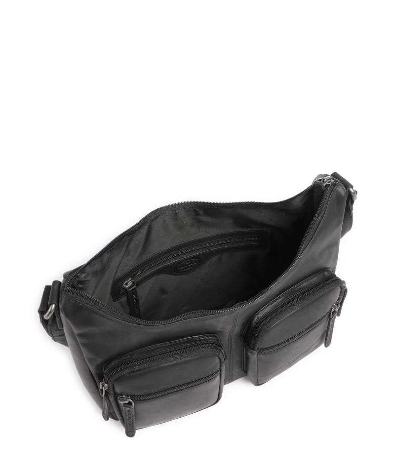 The Chesterfield Brand Wax Pull Up Cow Valenora Sac porté épaule black