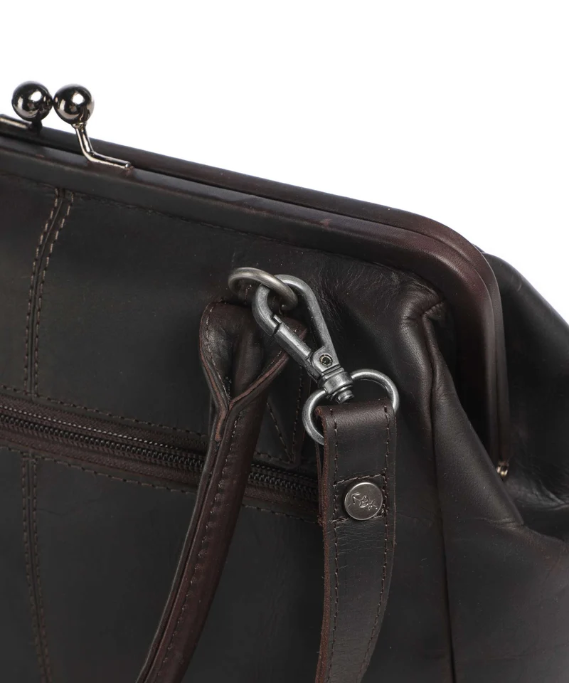 The Chesterfield Brand Wax Pull Up Cow Dorin Sac porté épaule brown