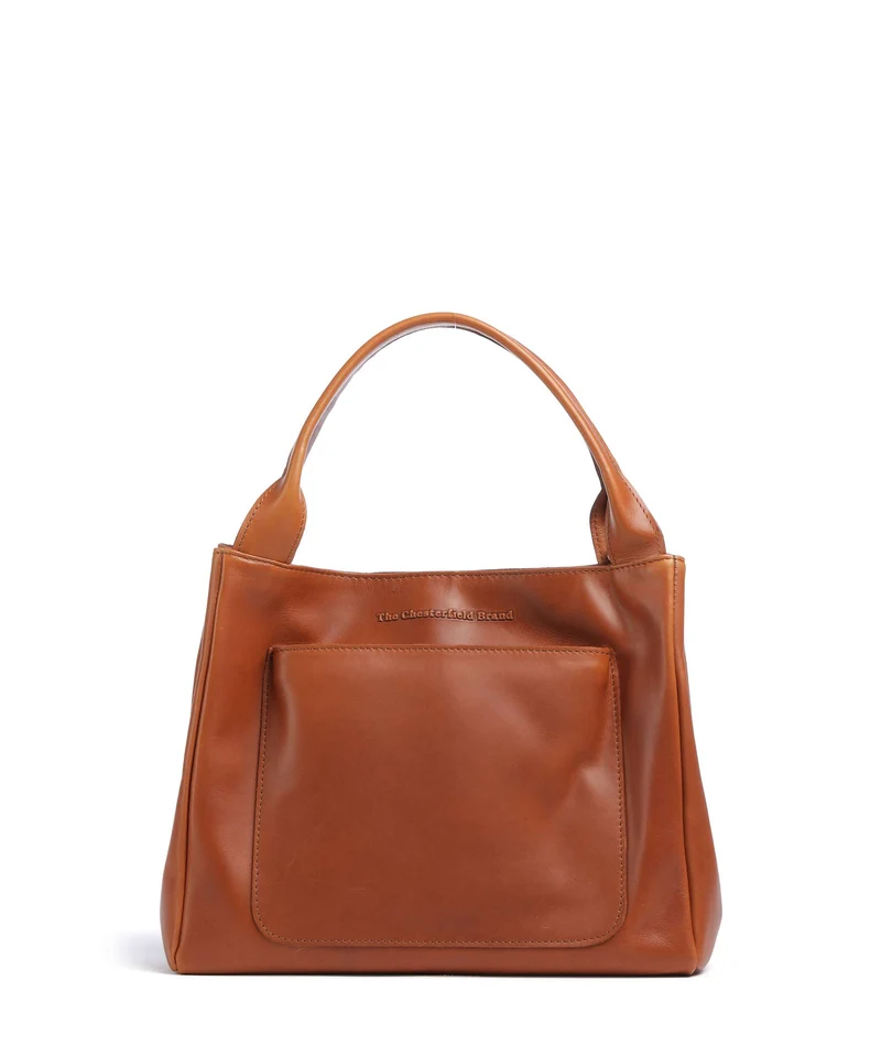 The Chesterfield Brand Wax Pull Up Cow Tenara Sac porté épaule cognac