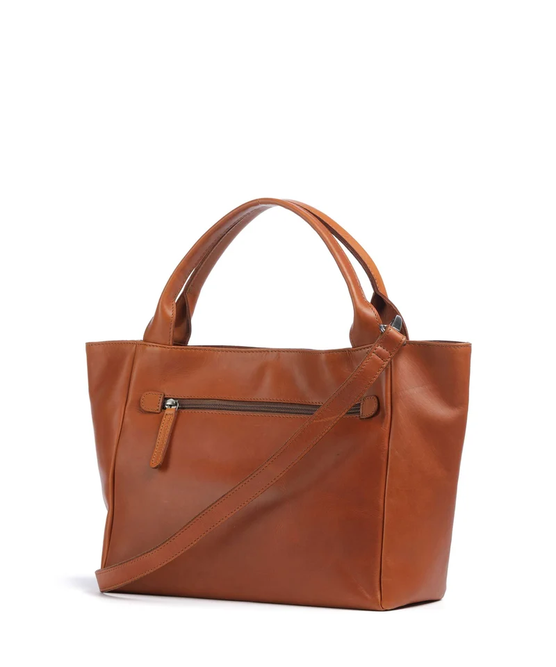 The Chesterfield Brand Wax Pull Up Cow Tenara Sac porté épaule cognac