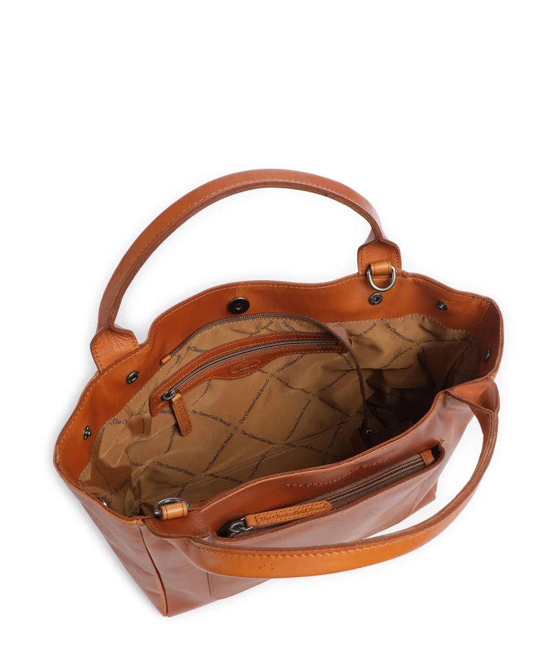 The Chesterfield Brand Wax Pull Up Cow Tenara Sac porté épaule cognac