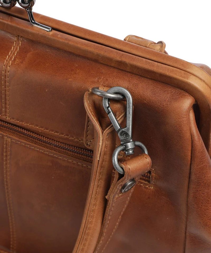 The Chesterfield Brand Wax Pull Up Cow Dorin Sac porté épaule cognac