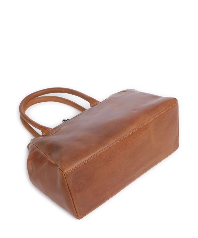 The Chesterfield Brand Wax Pull Up Cow Dorin Sac porté épaule cognac