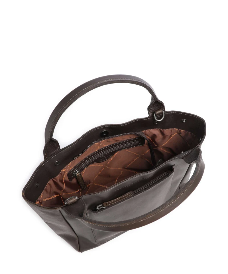 The Chesterfield Brand Wax Pull Up Cow Tenara Sac porté épaule brown