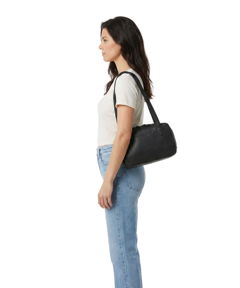 The Chesterfield Brand Wax Pull Up Cow Fenno Sac porté épaule black