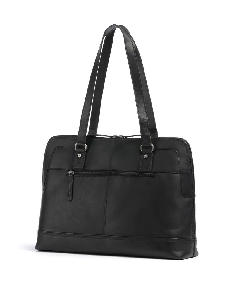 The Chesterfield Brand Wax Pull Up Cow Elvar Sac porté épaule black