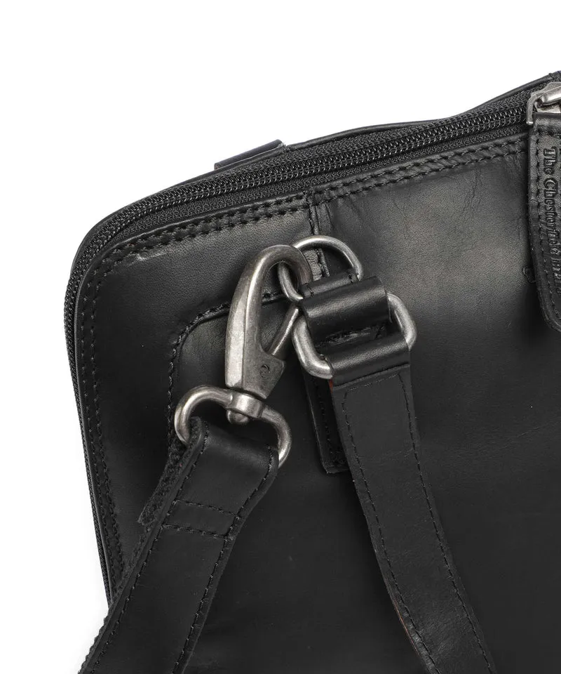 The Chesterfield Brand Wax Pull Up Cow Seron Sac porté épaule black