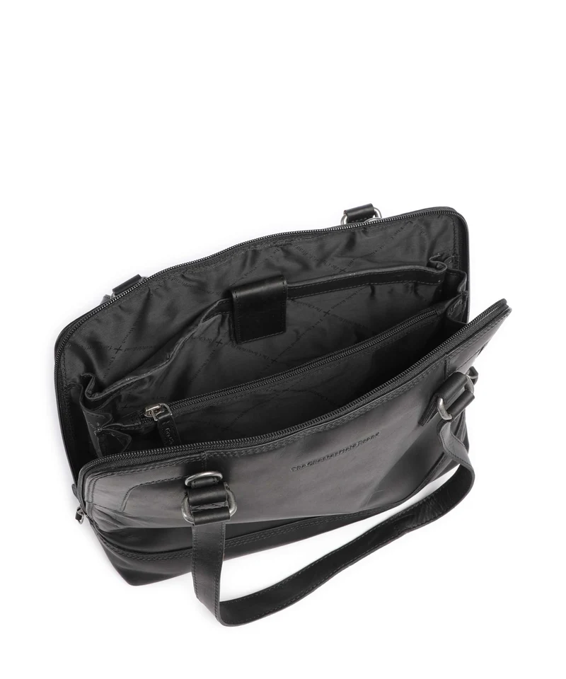 The Chesterfield Brand Wax Pull Up Cow Seron Sac porté épaule black