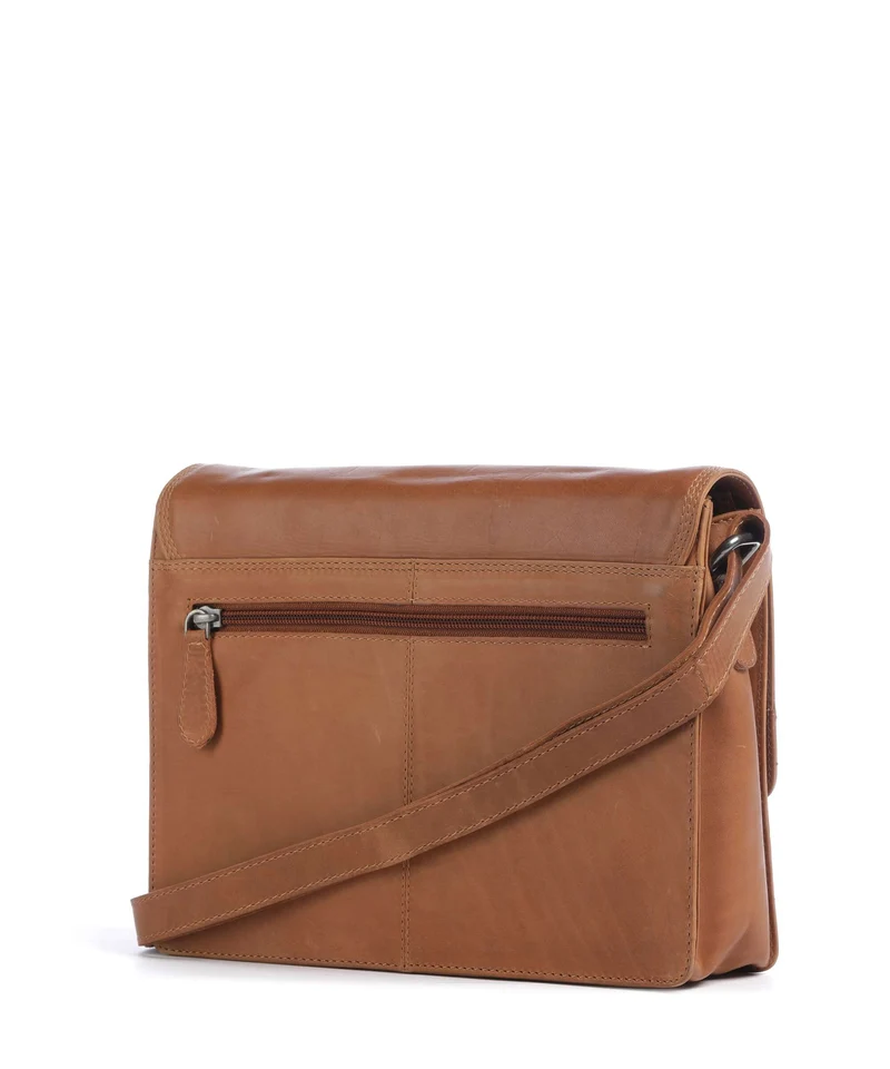 The Chesterfield Brand Wax Pull Up Cow Lunor Sac porté épaule cognac