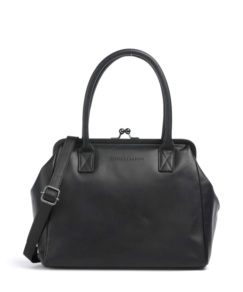 The Chesterfield Brand Wax Pull Up Cow Dorin Sac porté épaule black