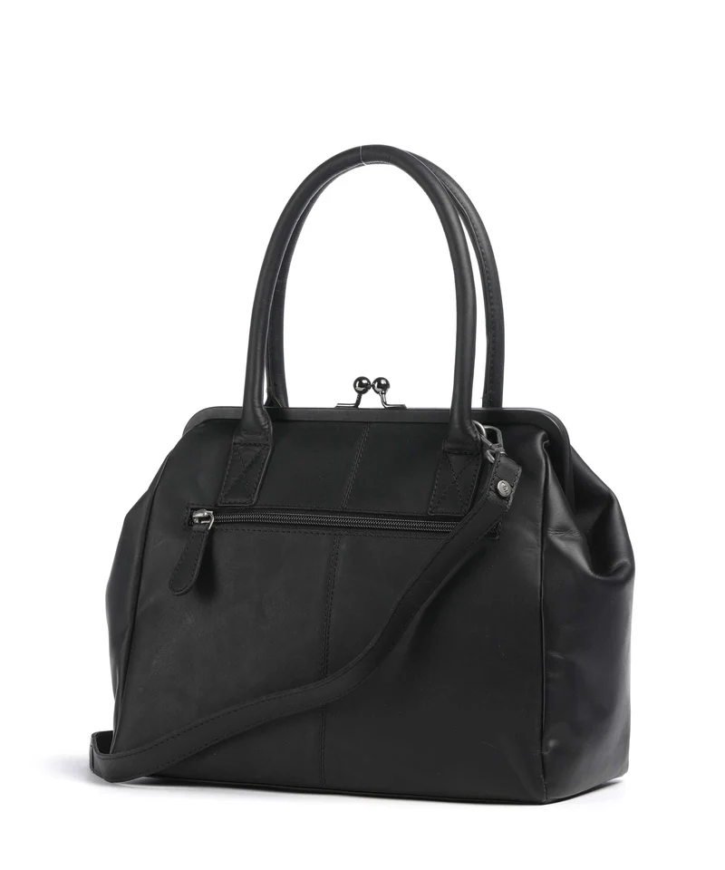 The Chesterfield Brand Wax Pull Up Cow Dorin Sac porté épaule black