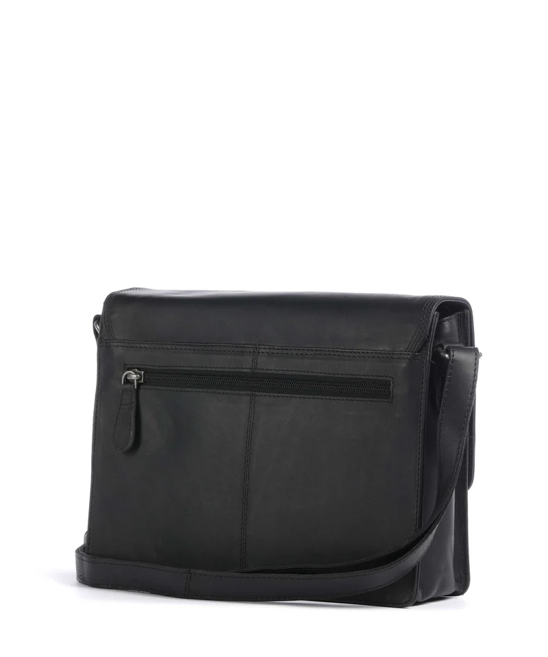 The Chesterfield Brand Wax Pull Up Cow Lunor Sac porté épaule black