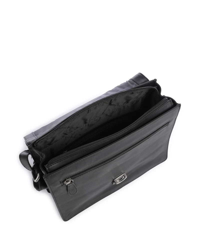 The Chesterfield Brand Wax Pull Up Cow Lunor Sac porté épaule black