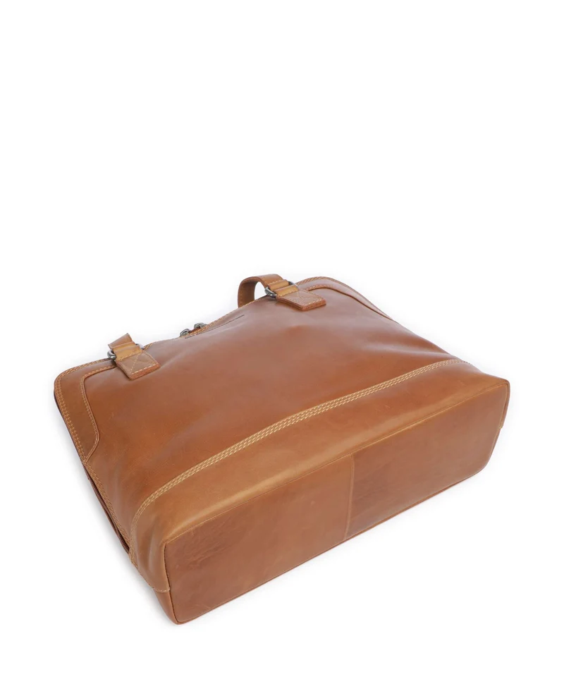 The Chesterfield Brand Wax Pull Up Cow Seron Sac porté épaule cognac