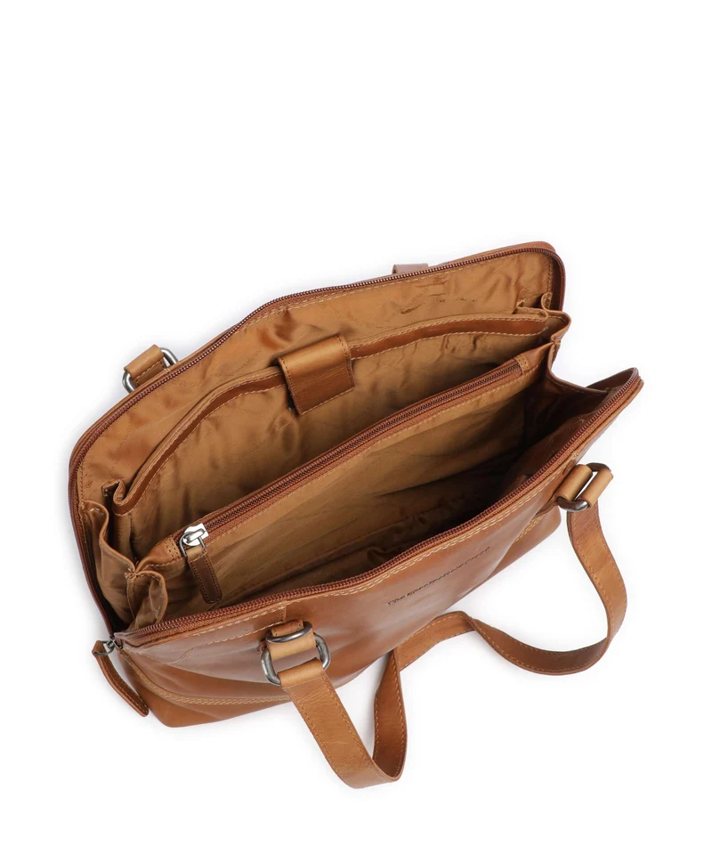 The Chesterfield Brand Wax Pull Up Cow Seron Sac porté épaule cognac
