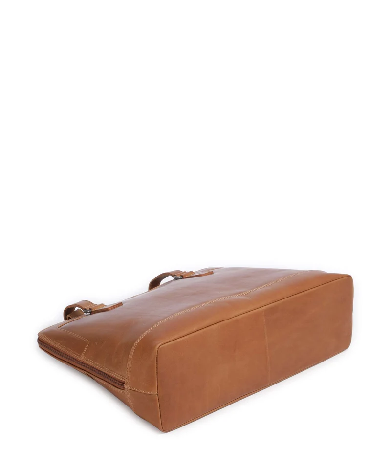 The Chesterfield Brand Wax Pull Up Cow Elvar Sac porté épaule cognac