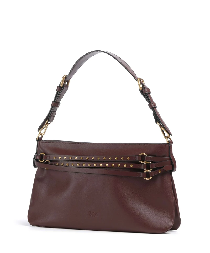 Pinko Belt Classic Sac porté épaule burgundy wine/antique gold