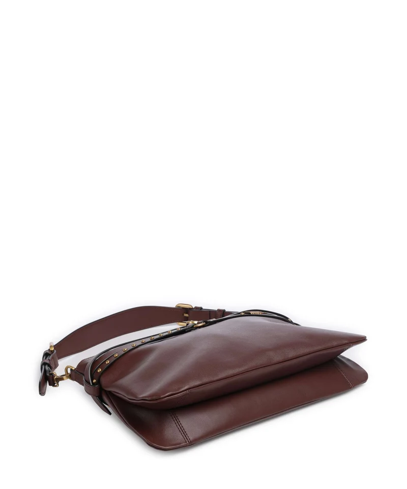 Pinko Belt Classic Sac porté épaule burgundy wine/antique gold