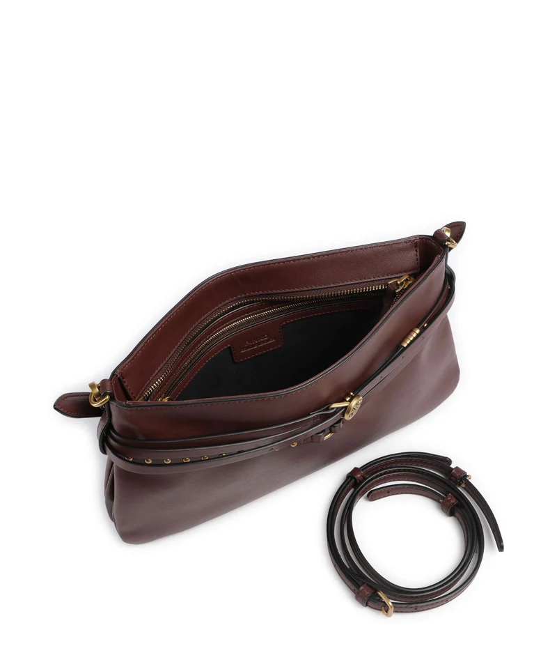 Pinko Belt Classic Sac porté épaule burgundy wine/antique gold