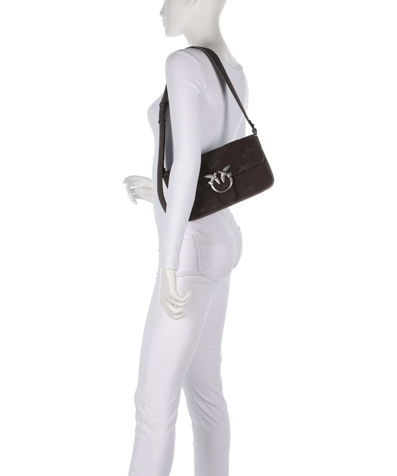 Pinko Love One Classic Slouchy Sac porté épaule marrone/chicco di caffe/old silver