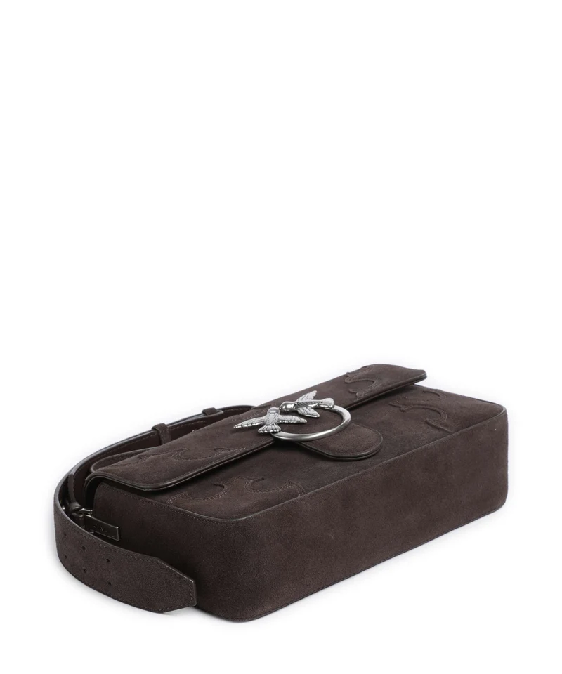 Pinko Love One Classic Slouchy Sac porté épaule marrone/chicco di caffe/old silver