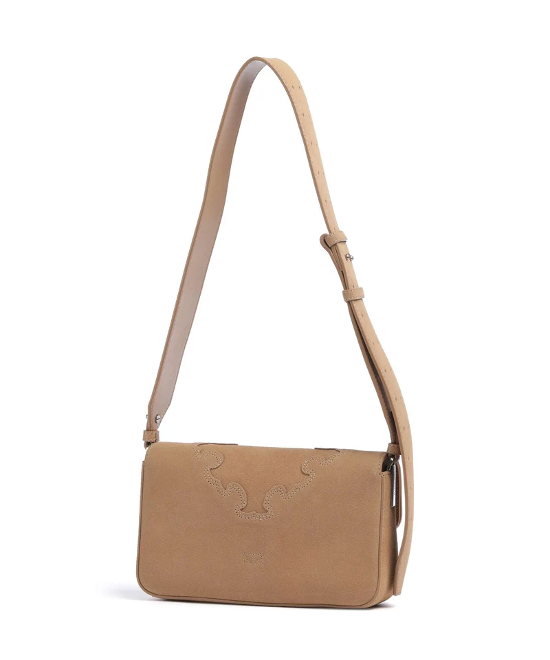 Pinko Love One Mini Slouchy Sac bandoulière beige/scoiattolo/old silver