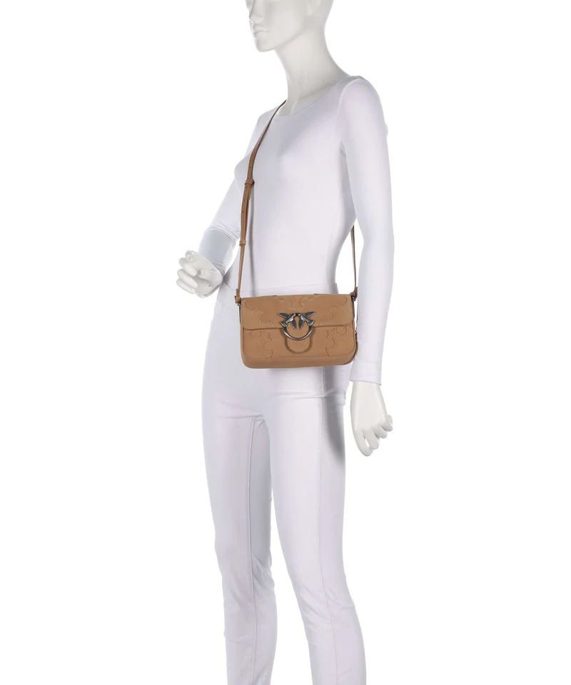 Pinko Love One Mini Slouchy Sac bandoulière beige/scoiattolo/old silver