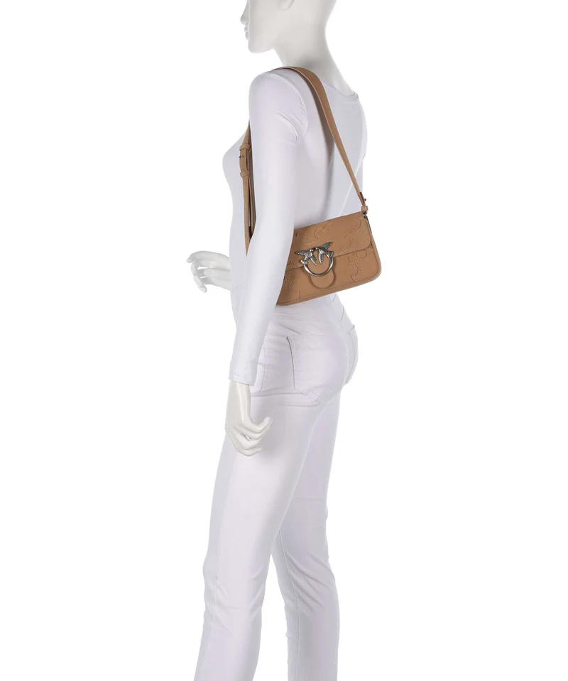Pinko Love One Mini Slouchy Sac bandoulière beige/scoiattolo/old silver