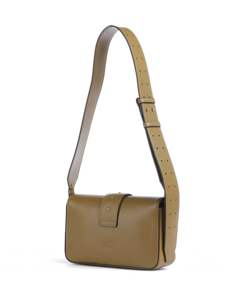 Pinko Love One Mini Slouchy Sac porté épaule verde canguro/antique gold