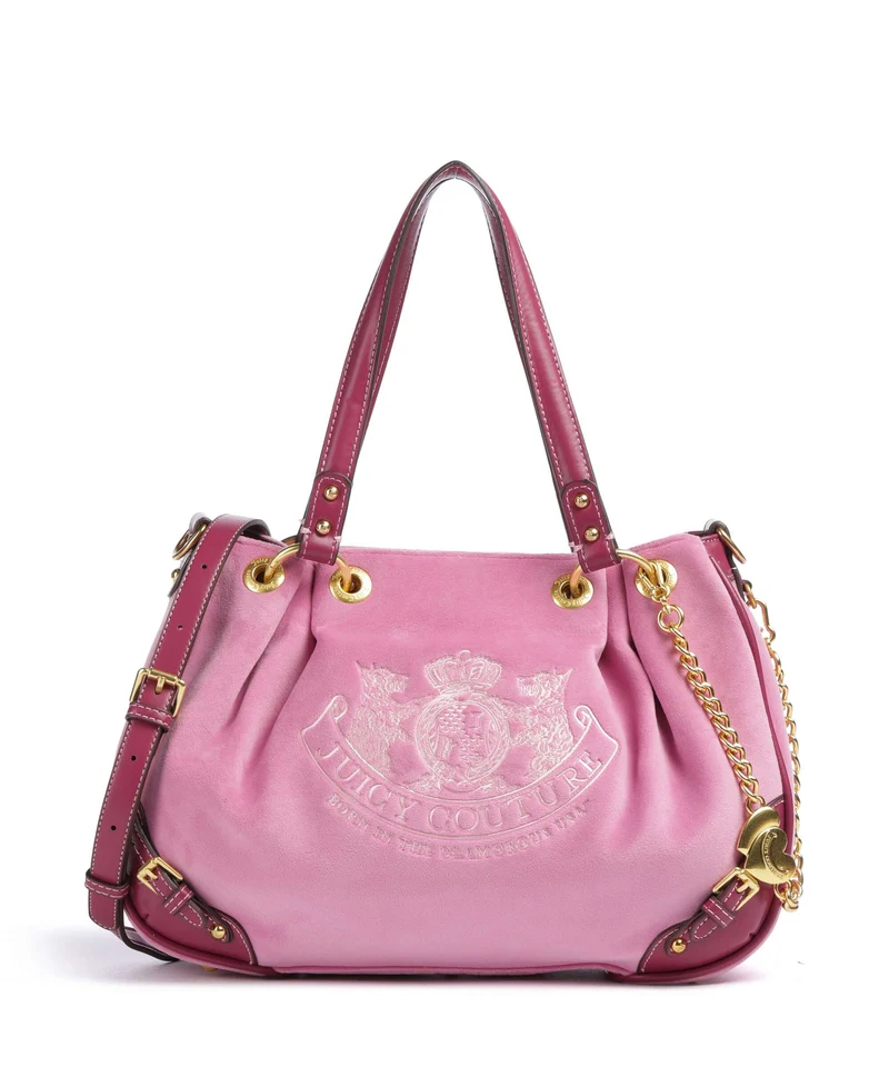 Juicy Couture Twig Narrative Velvet M Sac fourre-tout super pink