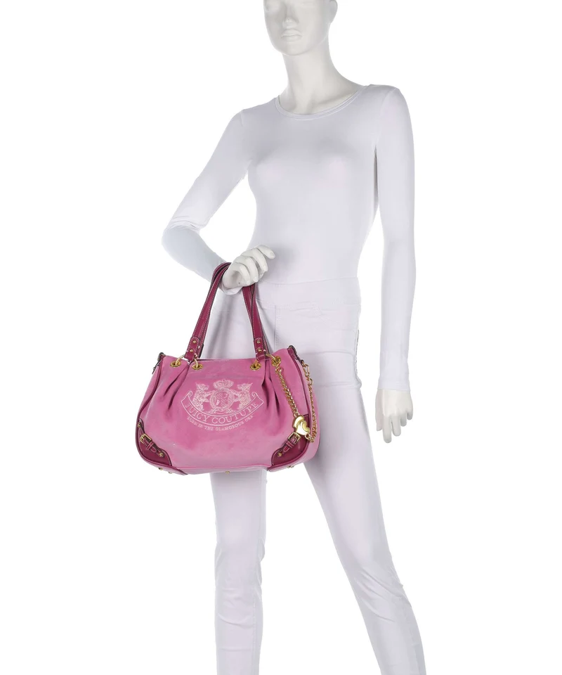 Juicy Couture Twig Narrative Velvet M Sac fourre-tout super pink