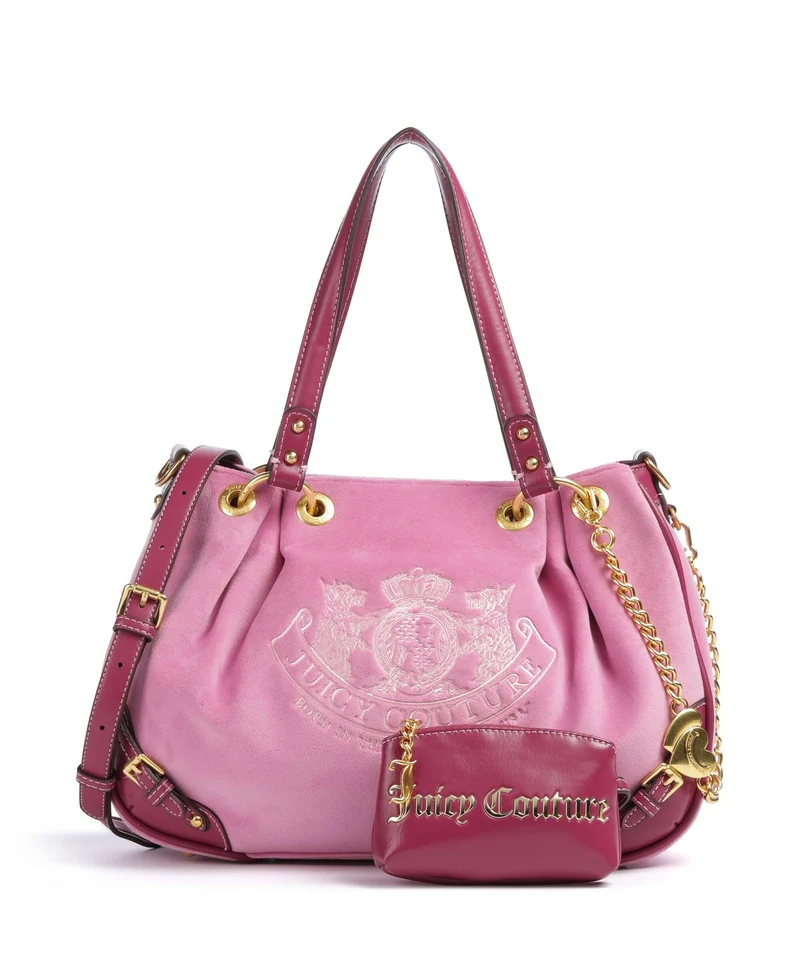 Juicy Couture Twig Narrative Velvet M Sac fourre-tout super pink