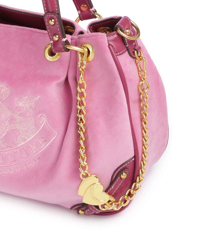 Juicy Couture Twig Narrative Velvet M Sac fourre-tout super pink
