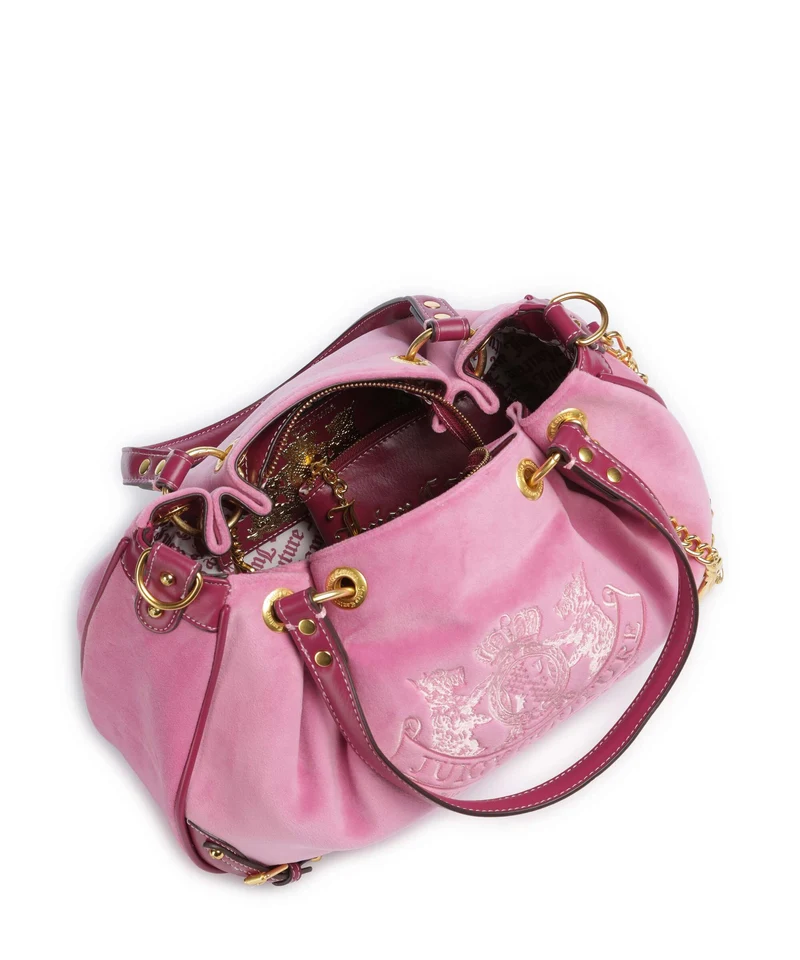 Juicy Couture Twig Narrative Velvet M Sac fourre-tout super pink