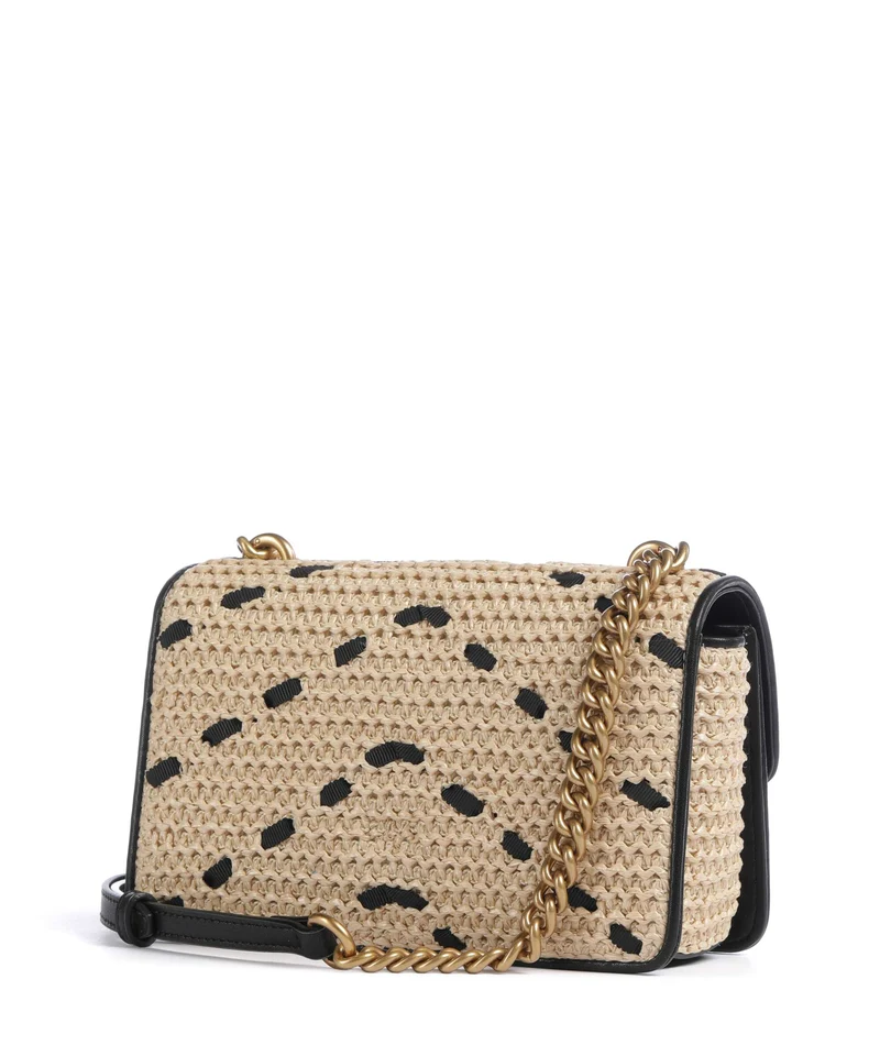 Pinko Love One Mini Sac bandoulière paglia/nero/antique gold