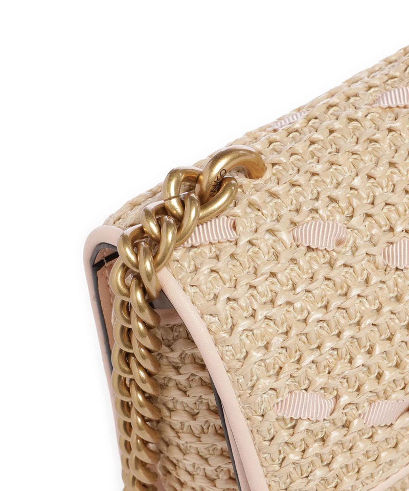 Pinko Love One Mini Sac bandoulière paglia/rosa/antique gold